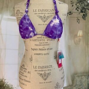 Swim Halter Top purple Size 4 NWT